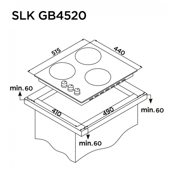 Газовая панель SLK GB4520*