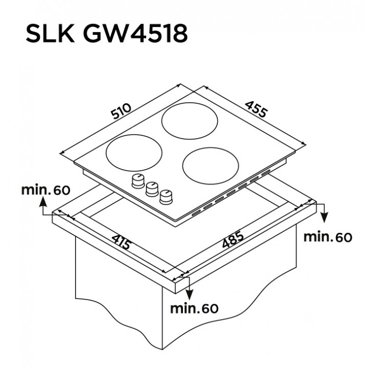 Газовая панель SLK GW4518