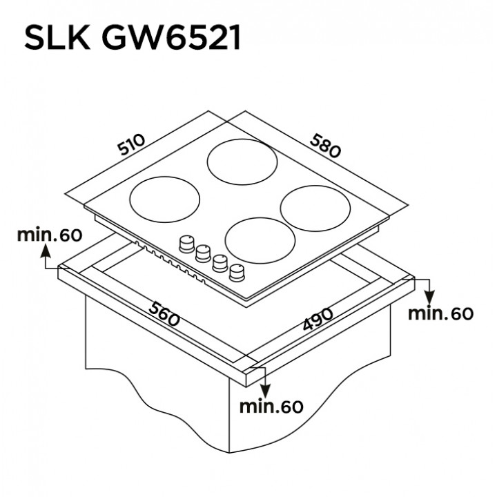 Газовая панель SLK GW6521*