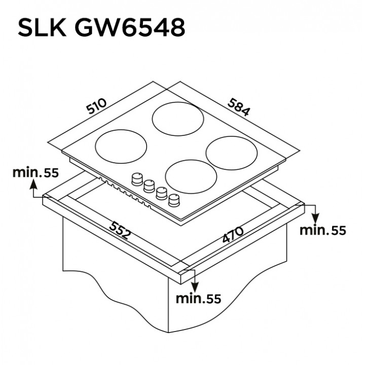 Газовая панель SLK GW6548