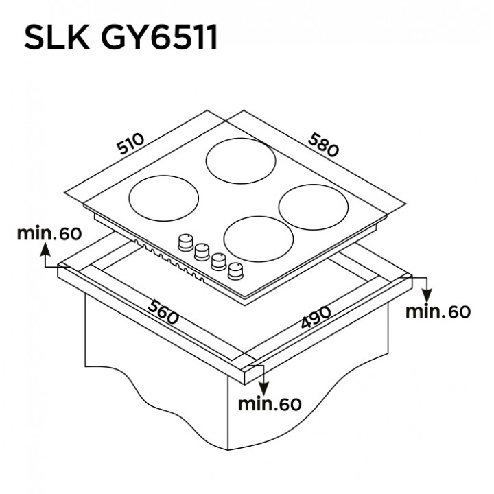 Газовая панель SLK GY6511