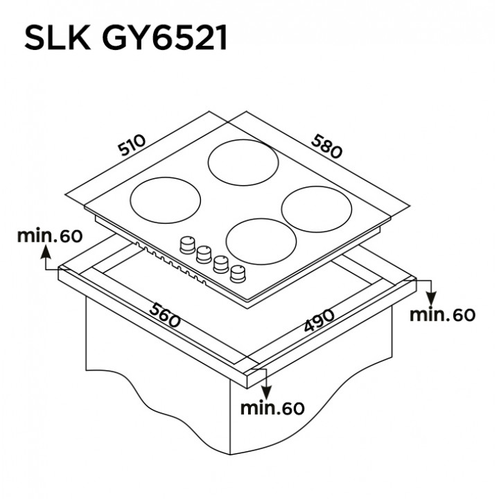 Газовая панель SLK GY6521*